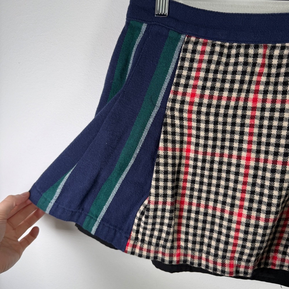 Rowing Blazers x Target Patchwork Plaid Stripe Mini Skirt Preppy Academia Size 6 - Picture 3 of 8